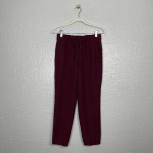 Lululemon Women 6 Maroon Red On the Fly Jogger Drawstring Lightweight Pockets